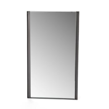 Gaetan - Miroir   100x70 cm gris en métal H120
