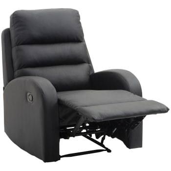 HOMCOM Poltrona Relax Elettrica e Alzapersona Reclinabile fino 160° con  Telecomando, in Similpelle - Nero - HomCom - Idee regalo