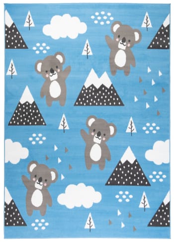 JOLLY - Tappeto per bambini azzurro orsetti multicolore 160 x 220 cm