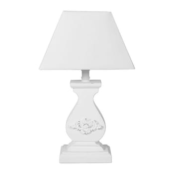 Lampe charme relief blanc
