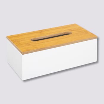 Boîte à Mouchoirs Rectangulaire En Marqueterie De Nacre – Artisanat Balinais, Couleur Blanc (23 X 13 Cm) - 7