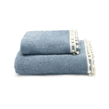 Set Asciugamani Personalizzati SOLO MIO BASIC - Viso 55x103 Cm E Ospite 40x55 Cm, 100% Cotone, Navy - Ideale Per Bagno E Ospiti - Foto 9