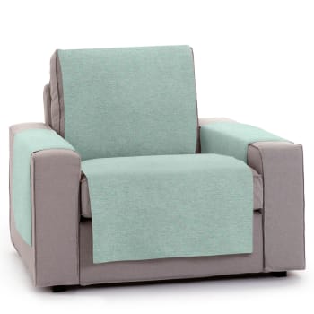 BRISA - Funda cubre sillón protector liso 55 cm verde
