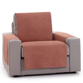 BRISA - Funda cubre sillón protector liso 55 cm teja
