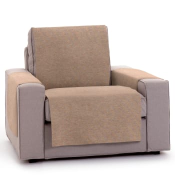 BRISA - Funda cubre sillón protector liso 55 cm visón