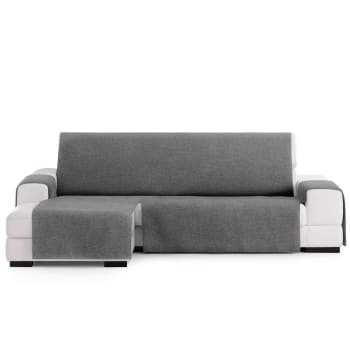 BRISA - Protector cubre sofá chaiselongue izquierdo 240  gris oscuro