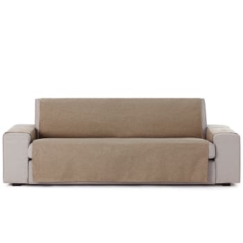 BRISA - Funda cubre sofá protector liso 115 cm visón