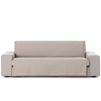 BRISA - Funda cubre sofá protector liso 115 cm beige