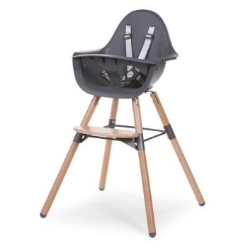 EVOLU 2 - Chaise haute en bois naturel Evolu 2 gris