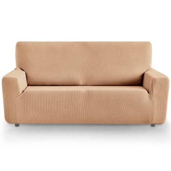 RUSTICA - Funda de sofá elástica adaptable teja  130 - 180 cm