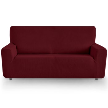 RUSTICA - Funda de sofá elástica adaptable rojo 130 - 180 cm