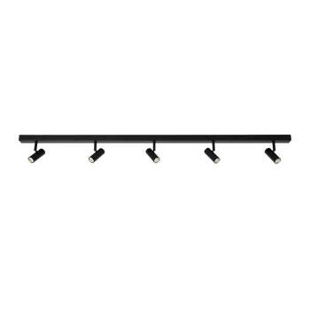 OMARI - Regleta de techo lineal negro minimalista LED con 5 puntos de luz