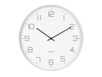 WALL CLOCK - Horloge murale en acier blanc