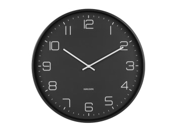WALL CLOCK - Horloge murale en acier noir