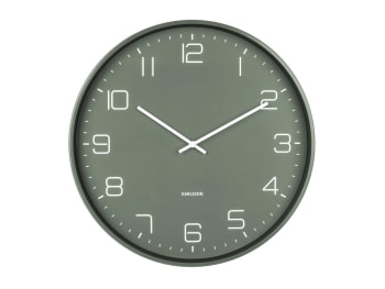 WALL CLOCK - Horloge murale en acier vert