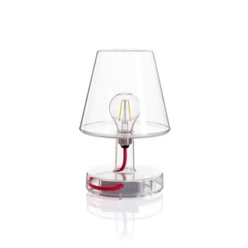 FATBOY - Lampe à poser led rechargeable h25cm transparent
