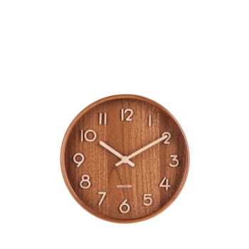 PURE - Horloge murale ronde en bois D22cm