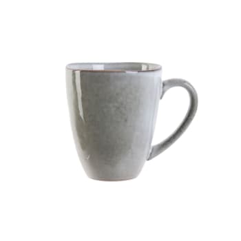 Au gré du temps - Mug en céramique au design minéral 300 ml gris