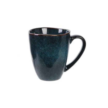 Au gré du temps - Mug en céramique au design minéral 300 ml bleu