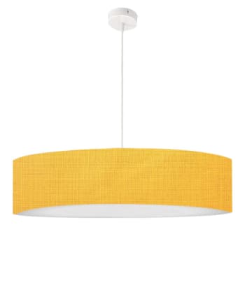 Colombe - Lámpara de techo impreso efecto lino amarillo