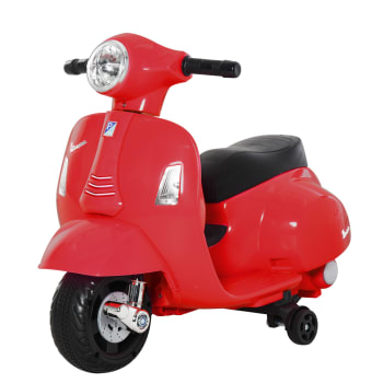 Moto elettrica con licenza vespa fari e clacson rosa