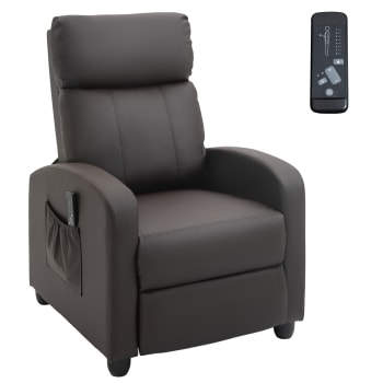 Poltrona massaggiante reclinabile con telecomando e poggiapiedi