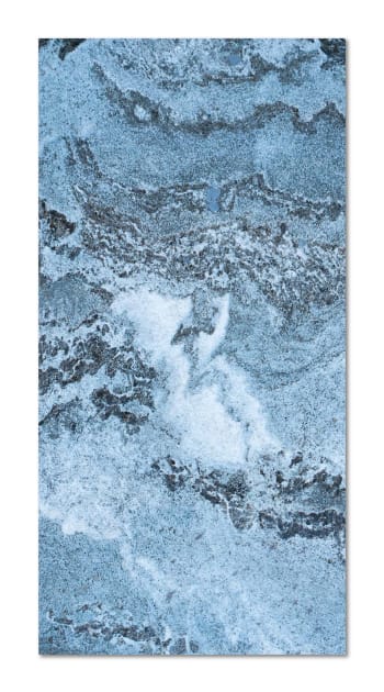 Tapis vinyle marbre bleu 60x200cm