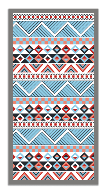 ALFOMBRAS AZTECA - Alfombra vinílica azteca multicolor 80 x 150 cm