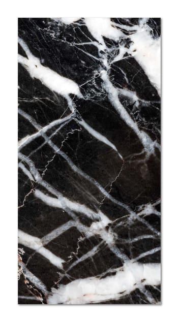 Tapis vinyle marbre noir 80x200cm