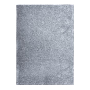 Solance - Alfombra gris claro brillante 120x170