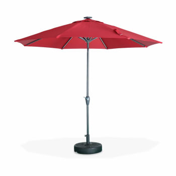 Hélios - Parasol, sombrilla central, rojo, 270cm
