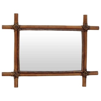 Miroir rectangulaire en rotin 59 x 44 cm - Marcel