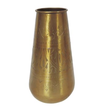 Jaya - Vase cylindrique aluminium motifs