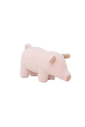 BABY - Peluche bébé cochon 100% coton hipoallergenic rose
