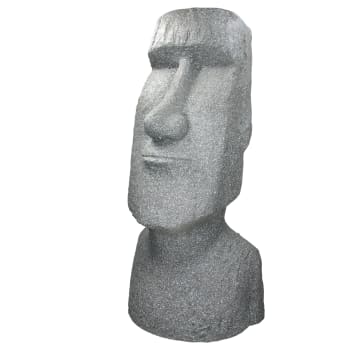 Estatua Moai Isla de pascua Rapa Nui Tiki gris 38 x 32 x 78 cm