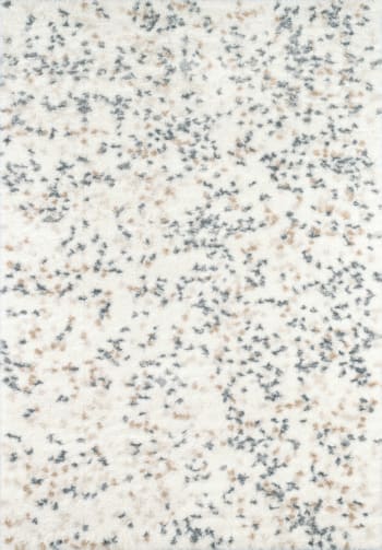 ALENA - Tapis shaggy confettis gris et beige - 120x160 cm