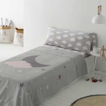 Saco Nórdico 100% Algodón La Lune 105x200 Cm (cama 105) Con Relleno  Multicolor con Ofertas en Carrefour