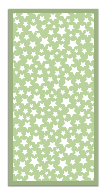 ALFOMBRAS INFANTILES - Alfombra vinílica estrellas verde 80 x 250 cm