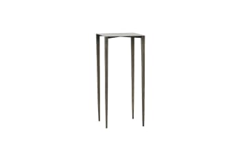 Ranchi - Petite table d'appoint en métal gris