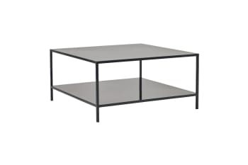 Fari - Table basse carrée en acier noir