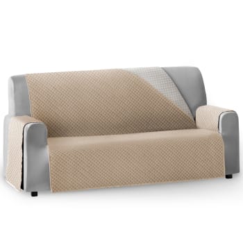 CIRCULOS - Protector cubre  sofá acolchado 155 cm   beige marfil