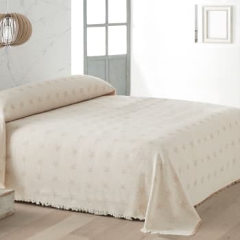 ESTRELLAS - Pack 2 unidades plaids multiusos sofa cama beige 230x260 cm