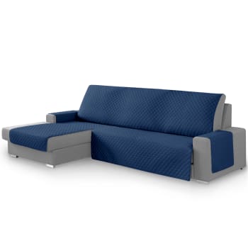 ROMBOS - Protector cubre sofá chaiselongue   izquierda 240 cm marino