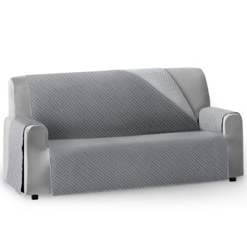 CIRCULOS - Protector cubre  sofá acolchado 190 cm   gris oscuro  gris  claro