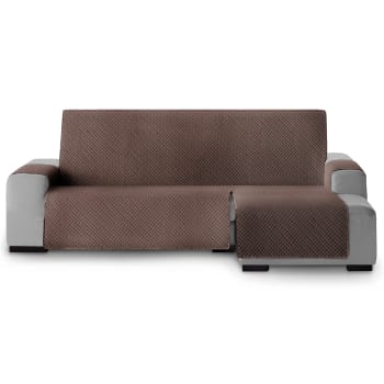 CIRCULOS - Protector cubre sofá chaiselongue  acolchado  derecho 240 marrón