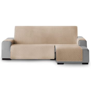 CIRCULOS - Protector cubre sofá chaiselongue  acolchado derecho 290 beige