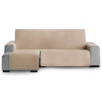 CIRCULOS - Protector cubre sofá chaiselongue  acolchado  izquierdo 290 beige