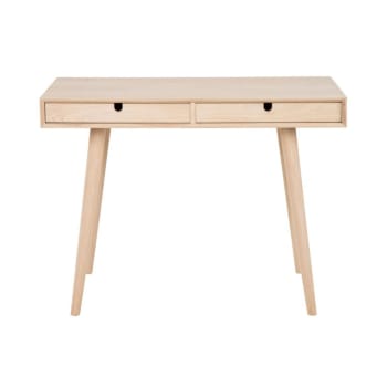 Coiffeuse Maisons Du Monde - Acacia Massif Noir Et Métal Doré - 1 Tiroir - 138x95x40 Cm
