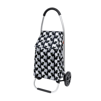 TROLLY - Chariot de courses  noir/blanc polyester 0 x 22 x 53 cm