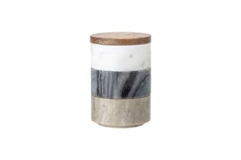 Pozieres - Vaso con coperchio in marmo multicolore
